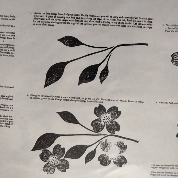 Sandy Aubuchon Stencil Sword Fern Flower Easy Art Productions Free Form SA02 - Picture 4 of 8